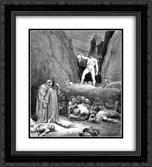 Bertram De Born 20x22 Black Ornate Wood Framed Art Print Poster with Double Matting by Dore, Gustave