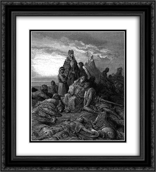 Confession 20x22 Black Ornate Wood Framed Art Print Poster with Double Matting by Dore, Gustave