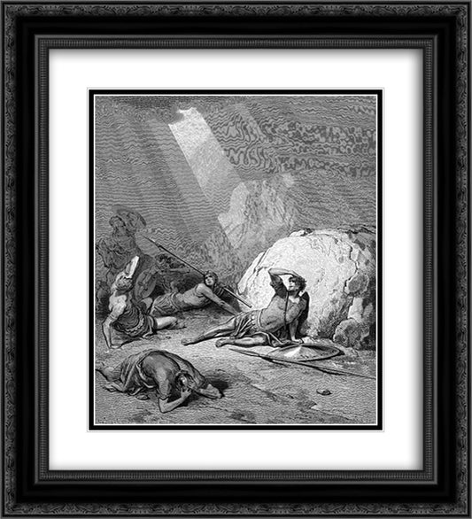 Conversion Of Saul 20x22 Black Ornate Wood Framed Art Print Poster with Double Matting by Dore, Gustave