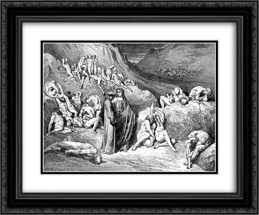 Forgers II 24x20 Black Ornate Wood Framed Art Print Poster with Double Matting by Dore, Gustave