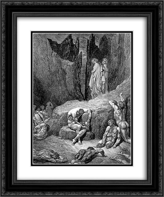 Geri Del Bello 20x24 Black Ornate Wood Framed Art Print Poster with Double Matting by Dore, Gustave