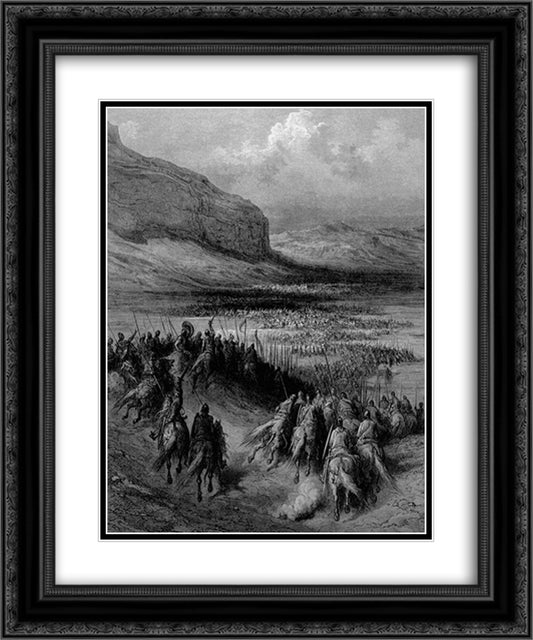 Ottomans penetrate Hungary 20x24 Black Ornate Wood Framed Art Print Poster with Double Matting by Dore, Gustave