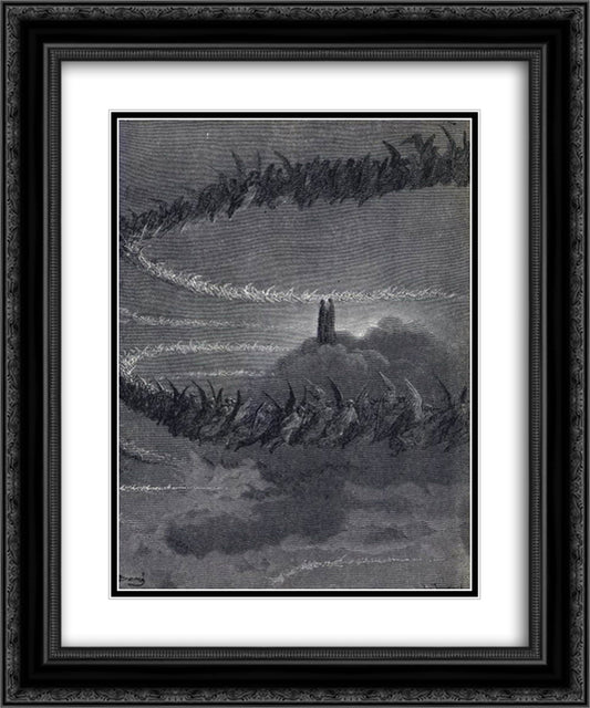 Paradiso 20x24 Black Ornate Wood Framed Art Print Poster with Double Matting by Dore, Gustave