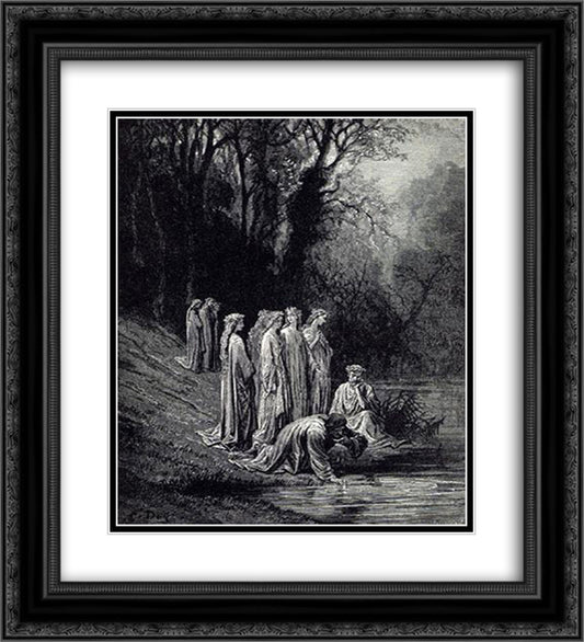Purgatorio Canto 33 20x22 Black Ornate Wood Framed Art Print Poster with Double Matting by Dore, Gustave
