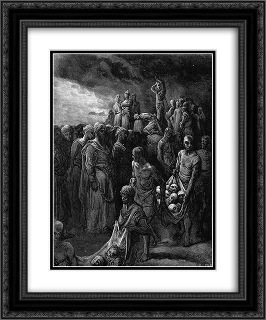 Richard I the Lionheart massacres captives in reprisal 20x24 Black Ornate Wood Framed Art Print Poster with Double Matting by Dore, Gustave