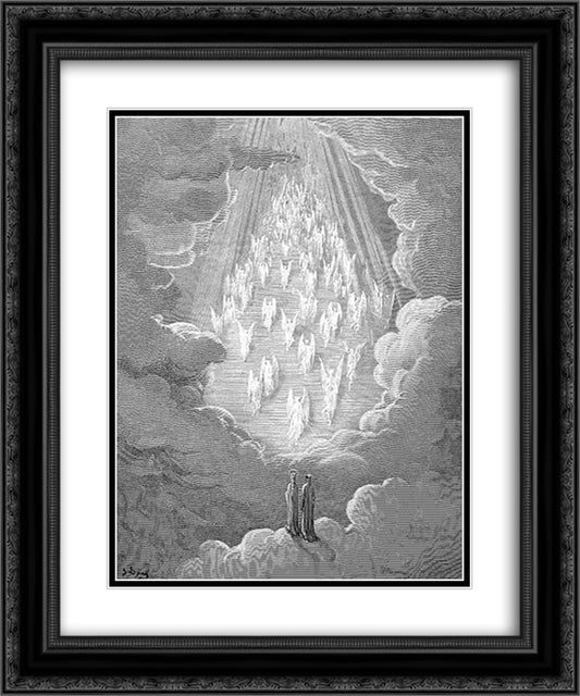 Saturn 20x24 Black Ornate Wood Framed Art Print Poster with Double Matting by Dore, Gustave