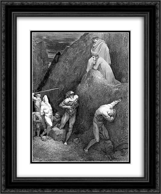 Schismatics--Mahomet 20x24 Black Ornate Wood Framed Art Print Poster with Double Matting by Dore, Gustave