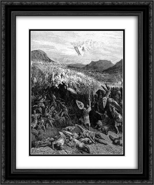 The Battle of Nicaea in 1097 20x24 Black Ornate Wood Framed Art Print Poster with Double Matting by Dore, Gustave