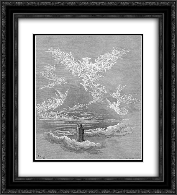 The Eagle II 20x22 Black Ornate Wood Framed Art Print Poster with Double Matting by Dore, Gustave