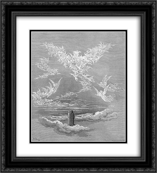 The Eagle II 20x22 Black Ornate Wood Framed Art Print Poster with Double Matting by Dore, Gustave
