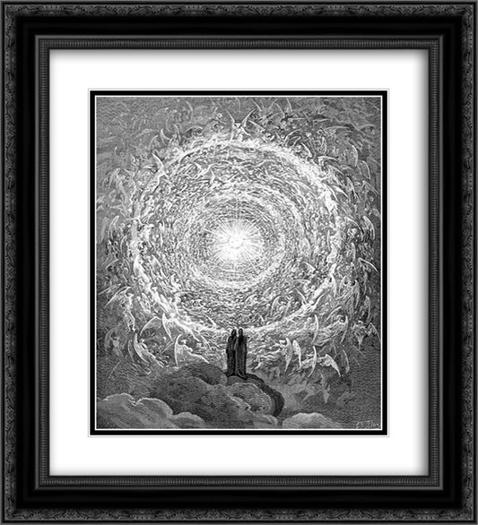The Empyrean 20x22 Black Ornate Wood Framed Art Print Poster with Double Matting by Dore, Gustave