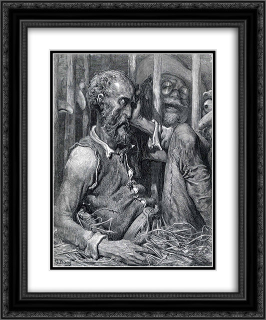 The Enchantment of Don Quixote 20x24 Black Ornate Wood Framed Art Print Poster with Double Matting by Dore, Gustave