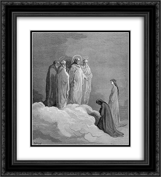 The Heaven of the Fixed Stars 20x22 Black Ornate Wood Framed Art Print Poster with Double Matting by Dore, Gustave