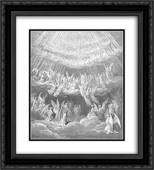 The Heaven of the Fixed Stars II 20x22 Black Ornate Wood Framed Art Print Poster with Double Matting by Dore, Gustave