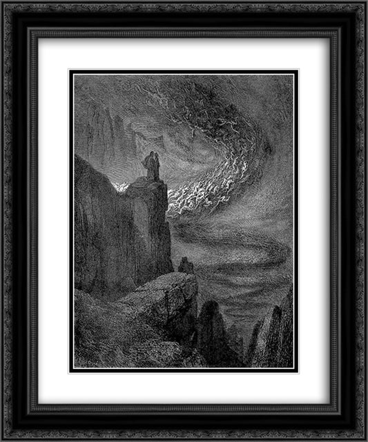 The Lustful 20x24 Black Ornate Wood Framed Art Print Poster with Double Matting by Dore, Gustave