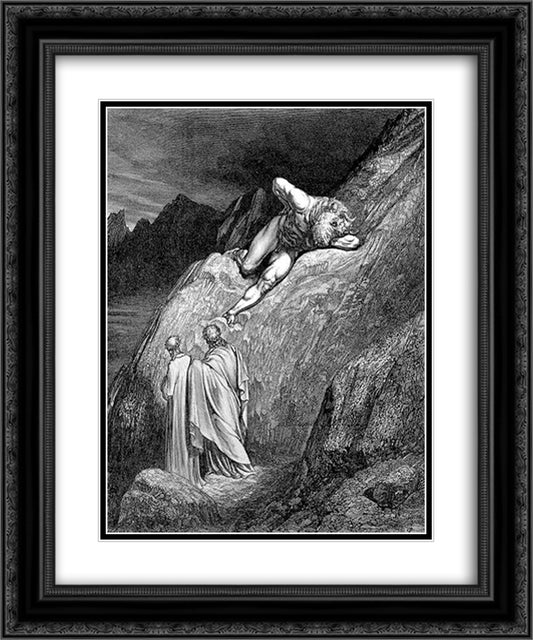 The Minataur 20x24 Black Ornate Wood Framed Art Print Poster with Double Matting by Dore, Gustave
