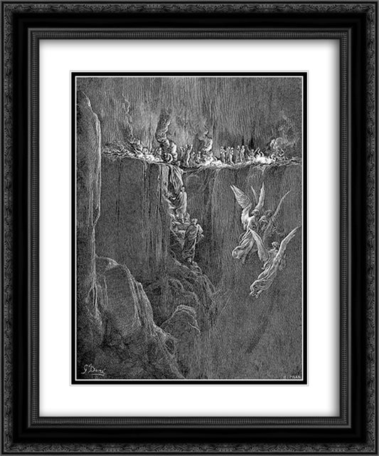 The Seventh Circle 20x24 Black Ornate Wood Framed Art Print Poster with Double Matting by Dore, Gustave