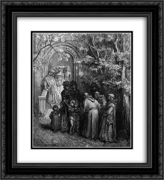 The Sinews of War 20x22 Black Ornate Wood Framed Art Print Poster with Double Matting by Dore, Gustave