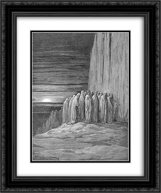 The Slothful 20x24 Black Ornate Wood Framed Art Print Poster with Double Matting by Dore, Gustave