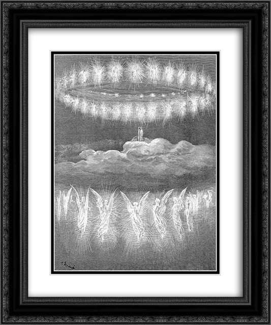 The Sun--Glorifies Souls 20x24 Black Ornate Wood Framed Art Print Poster with Double Matting by Dore, Gustave