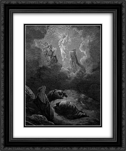 The Transfiguration 20x24 Black Ornate Wood Framed Art Print Poster with Double Matting by Dore, Gustave