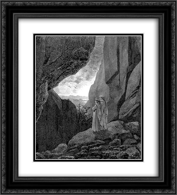 The Way to the Upper World 20x22 Black Ornate Wood Framed Art Print Poster with Double Matting by Dore, Gustave