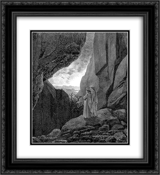 The Way to the Upper World 20x22 Black Ornate Wood Framed Art Print Poster with Double Matting by Dore, Gustave