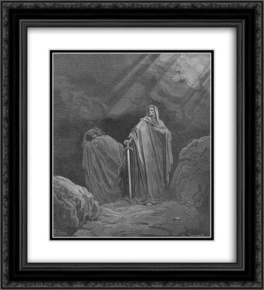 This said, they both betook them several ways 20x22 Black Ornate Wood Framed Art Print Poster with Double Matting by Dore, Gustave