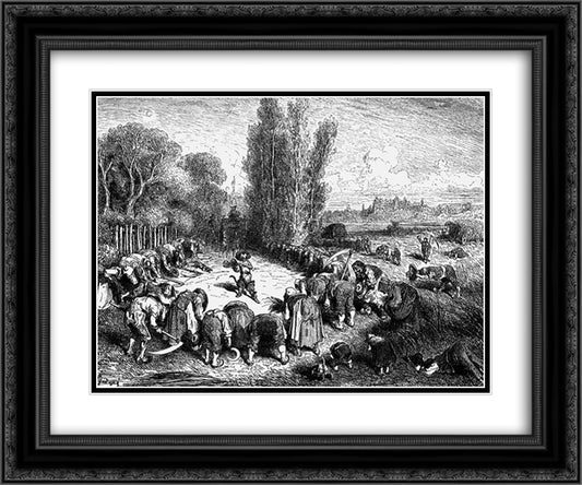 You Will All Be Chopped Into Little Bits Like Mincemeat 24x20 Black Ornate Wood Framed Art Print Poster with Double Matting by Dore, Gustave