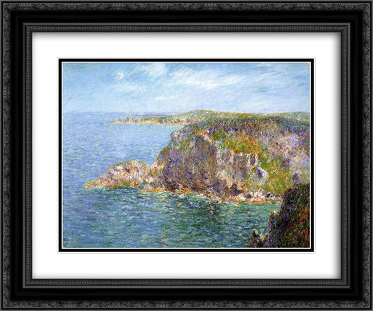 Cap Frehel 24x20 Black Ornate Wood Framed Art Print Poster with Double Matting by Loiseau, Gustave