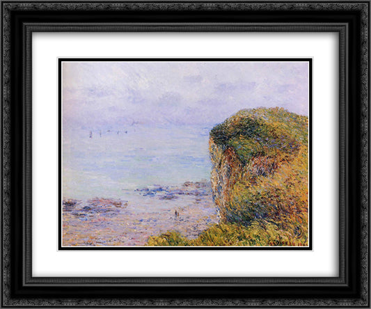 Cliffs of Puy 24x20 Black Ornate Wood Framed Art Print Poster with Double Matting by Loiseau, Gustave