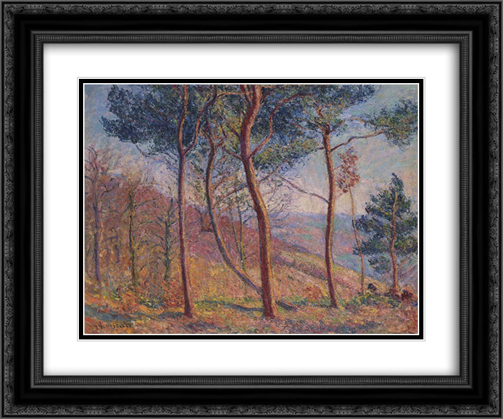 In the Mountains 24x20 Black Ornate Wood Framed Art Print Poster with Double Matting by Loiseau, Gustave