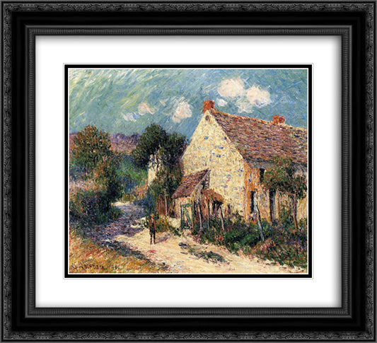 Landscape of Seine et Oise 22x20 Black Ornate Wood Framed Art Print Poster with Double Matting by Loiseau, Gustave