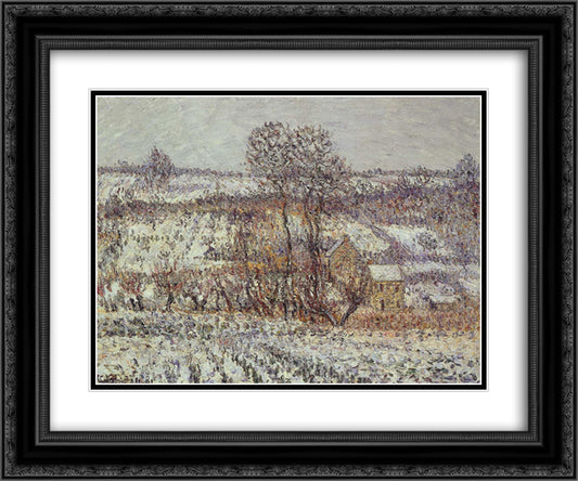 Near Pontoise 24x20 Black Ornate Wood Framed Art Print Poster with Double Matting by Loiseau, Gustave