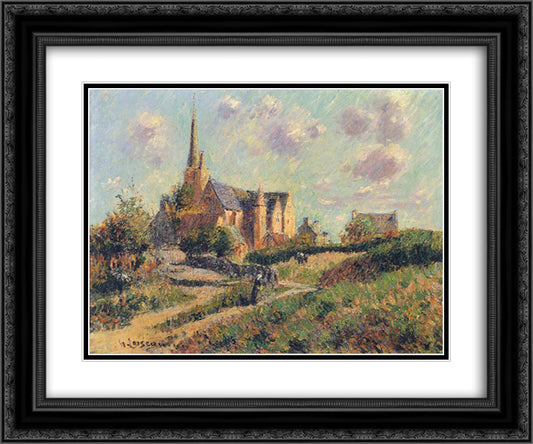 Notre Dame de la Clarte 24x20 Black Ornate Wood Framed Art Print Poster with Double Matting by Loiseau, Gustave