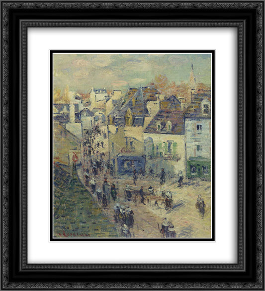 Pont Aven 20x22 Black Ornate Wood Framed Art Print Poster with Double Matting by Loiseau, Gustave