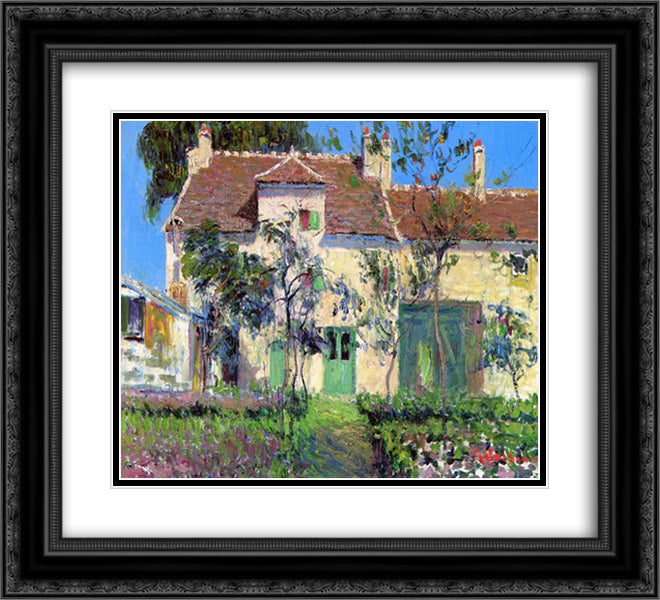 The Garden Behind the House 22x20 Black Ornate Wood Framed Art Print Poster with Double Matting by Loiseau, Gustave