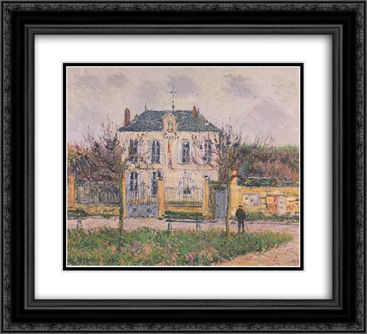 The House 22x20 Black Ornate Wood Framed Art Print Poster with Double Matting by Loiseau, Gustave