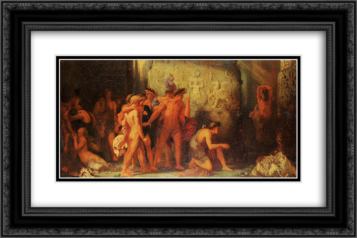 Alice 24x16 Black Ornate Wood Framed Art Print Poster with Double Matting by Moreau, Gustave