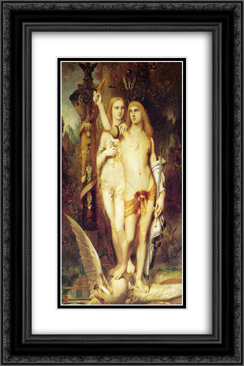 Jason 16x24 Black Ornate Wood Framed Art Print Poster with Double Matting by Moreau, Gustave