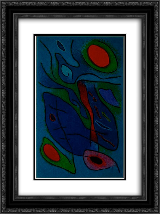 Baigneuses matinales 18x24 Black Ornate Wood Framed Art Print Poster with Double Matting by Singier, Gustave
