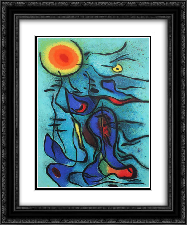 Composition 20x24 Black Ornate Wood Framed Art Print Poster with Double Matting by Singier, Gustave