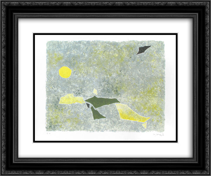 Morning migration 24x20 Black Ornate Wood Framed Art Print Poster with Double Matting by Singier, Gustave