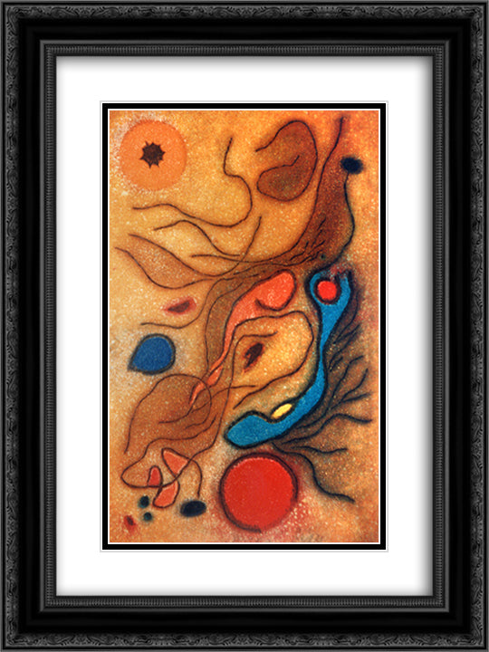 Nereides lune 18x24 Black Ornate Wood Framed Art Print Poster with Double Matting by Singier, Gustave