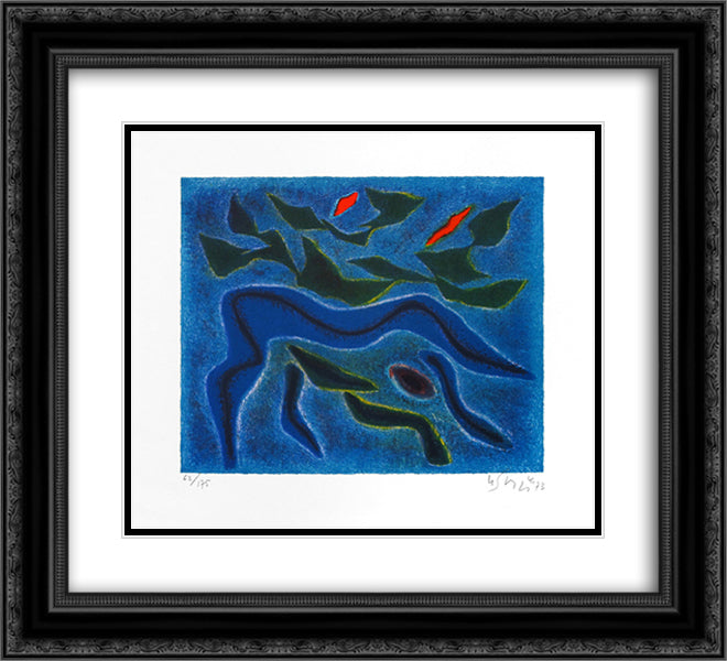 Unknown title IV 22x20 Black Ornate Wood Framed Art Print Poster with Double Matting by Singier, Gustave