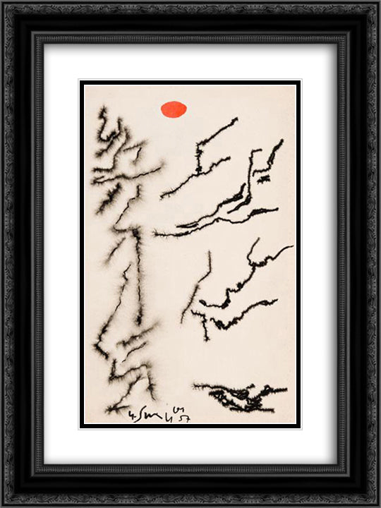 Untitled 18x24 Black Ornate Wood Framed Art Print Poster with Double Matting by Singier, Gustave