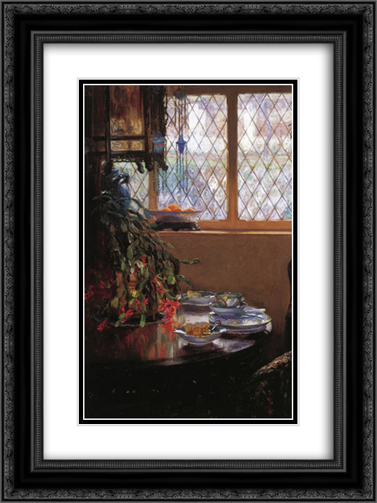From the Dining Room Window 18x24 Black Ornate Wood Framed Art Print Poster with Double Matting by Rose, Guy