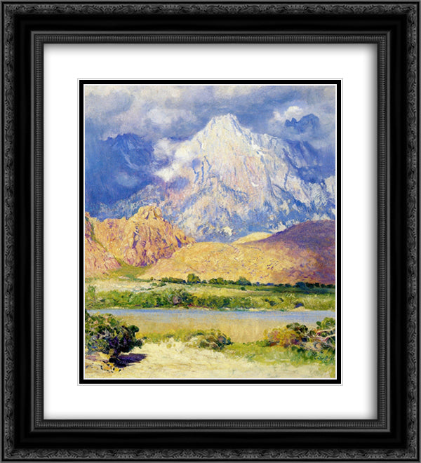 Gathering Storm, High Seas 20x22 Black Ornate Wood Framed Art Print Poster with Double Matting by Rose, Guy