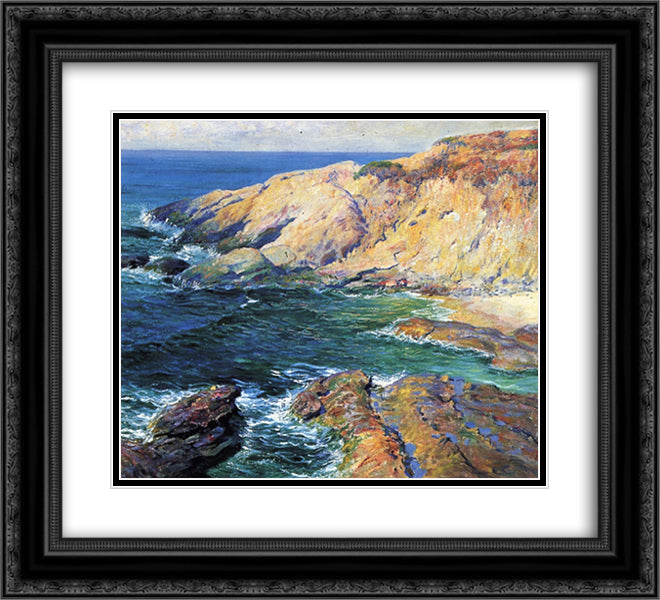 Incoming Tide 22x20 Black Ornate Wood Framed Art Print Poster with Double Matting by Rose, Guy