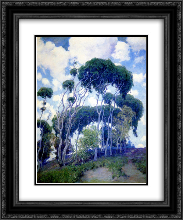 Laguna Eucalyptus 20x24 Black Ornate Wood Framed Art Print Poster with Double Matting by Rose, Guy